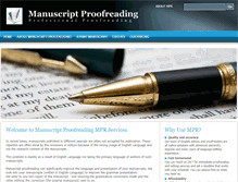 Tablet Screenshot of manuscript-proofreading.com